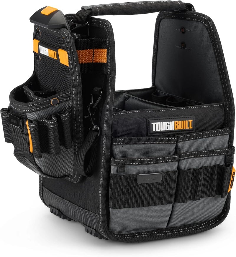 ToughBuilt 8-Inch Tote with Universal Pouch and ClipTech - 31 Pockets, Rivet Reinforcement, and Heavy-Duty Hammer Loop - Image 1